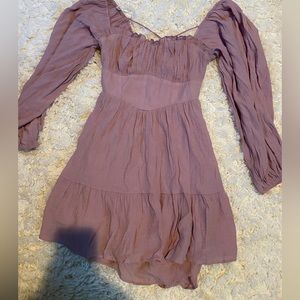 princess polly long sleeve purple mini dress. size 6. only worn once.